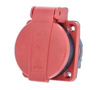 as - Schwabe Prise encastrable avec contact de protection - Rouge - IP54 | Boîtier encastrable robuste avec contact de protection IP54 avec couvercle à charnière à fermeture automatique - Idéal pour