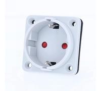 as - Schwabe Prise encastrée - Dimensions de la Bride : 50 x 50 mm | Prise de contact de protection - 230 V/16 A - Prise à encastrer - IP20 - Pour l'intérieur et le camping - 45084
