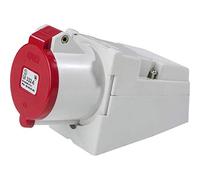 as - Schwabe prise murale CEE 400V / 32A / 4 pôles, IP44 asrcial, chantier de construction, 60579