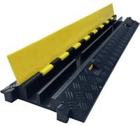 as-Schwabe Pont de câble en caoutchouc plein 2 canaux droits, charge max. 10t Protection de câble