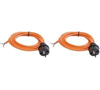 as - Schwabe Pur Cordon d'alimentation pour Chantier de 3 m Câble Robuste 230V, 16A avec Gaine Extérieure en Polyuréthane H07BQF 2x1,0 IP44 Fabriqué en EU I 70911 (Lot de 2)