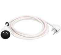 as - Schwabe rallonge 10m H05VV-F 3G1,5 IP20, fiche coudée, prise 2P+T, blanc