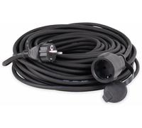 as-Schwabe Rallonge caoutchouc 20m Schuko 230V 16A 3G1,5 noir chantier IP44
