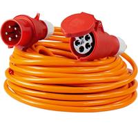 as-Schwabe Rallonge CEE 25m 400V 16A 5G1,5 Fiche à inversion de phase Orange IP44