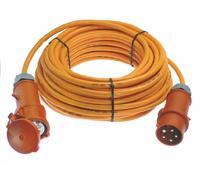 as-Schwabe Rallonge CEE 10m 400V 32A 5G4 Fiche à inversion de phase Orange IP44