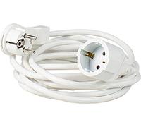 as-Schwabe Rallonge PVC Schuko 2m Fiche plate 230V 16A Blanc IP20