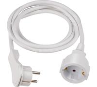 as-Schwabe Rallonge PVC Schuko 2m Fiche plate 230V 16A Blanc IP20