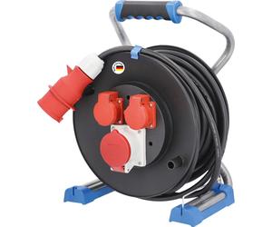 as-Schwabe Touret de câble CEE 25m 5G1,5 400V 16A Touret de câble de rallonge IP44