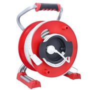 as - Schwabe Xperts 46734 Tambour lumineux LED 25 m - Bande de projecteur de chantier 300 W 37 500 lm - LED longue durée - Angle d'éclairage 120° - Temps de rééclairage 10 min - Avec matériel de