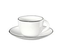 ASA à table ligne noir 1930113 Tasse à expresso avec soucoupe 0,07 l Blanc