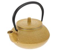 ASAKKURA Bouilloire Portative en Fer 300ml Couleur Or Infuseur, Facile à Nettoyer et Confortable à Tenir pour Service à Thé Rétro à Domicile