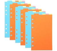 ASAKKURA Intercalaire de classeur scolaire A4 6 Sets Papier coloré perforé pour cahier et dossiers organisation bureau lot de 6