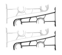 ASAKKURA Supports de Tringles à Rideaux Doubles Lot de 4 en Alliage D'aluminium Mural Latéral Support Robuste pour Rideaux Lourds pour Fenêtres et Salons