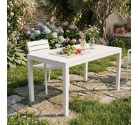 Asar - Table d'extérieur, 80x138x72h cm Blanc, 10 places Fabriqué en Italie