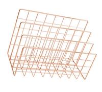 Asarly Porte-revues Organisateur de Fichiers en Métal à 3 Grilles 9,1 (Or | Fer galvanisé, Trois Grilles, Bureau, Bureau, Maison, Trieur de Lettres, Livres, Journaux, Tables D'intérieur