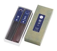 Asayu Japan Bâtonnets d'Encens à Faible Fumée, Parfum Prune et Bois d'Agar, Qualité Naturelle Fabriqués au Japon, Set Nature Varié pour Détente et Relaxation, idéal Petit Appartement