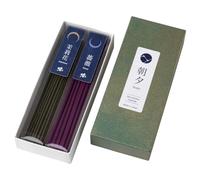 Asayu Japan Batons Encens à Faible Fumée Parfum Floral Jasmin et Rose, Fabriqué au Japon 40g, pour Détente, Yoga, et Relaxation, idéal Petit Appartement