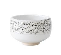 Asayu Japan Bol à matcha (12 x 7 cm) - Fabriqué à Gifu, Japon - Céramique traditionnelle japonaise pour cérémonies du thé, Chawan pour matcha et latte (Midorizumi - Blanc)