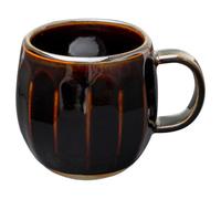 Asayu Japan Tasse à Café et Thé en Céramique Couleur Marron Chocolat Fabriquée au Japon, Accessoire Tasse en Céramique avec Poignet Pour Boisson Chaude et Froide, Ensemble avec Porte Filtre