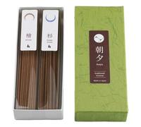 Asayu Japon Ensemble Baton Encens Japonais Traditionnels Senteur Forêt Cyprès Hinoki et Cèdre du Japon, Kit Encens 2-en-1 de Qualité, Fabriqué au Japon Artisanalement, Haute Qualité