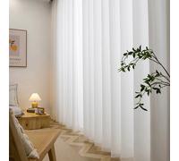 Asazal-Rideaux de fenêtre en mousseline de soie de luxe, rideaux opaques, tulle blanc, fil optique de haute qualité, chambre à coucher, villa, salon, décoration White