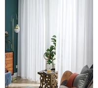 Asazal solide blanc Tulle luxueux en mousseline de soie pure fenêtre rideaux pour salon moderne Voile Organza rideaux chambre décoration White