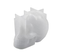 Asdasd Moule En Silicone Tête De Mort, Halloween De Silicone Moule, Moule En Silicone En Forme De Tête De Mort, Moule Tête De Mort 3D, Moule En Silicone En Résine Époxy - 10.6x7x8.4cm