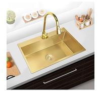 asdchZen Évier de cuisine à cuve unique - Évier de cuisine - Évier de cuisine à encastrer et à monter sur le dessus - Évier de cuisine en acier inoxydable, kit-d-68 x 45 x 22 cm