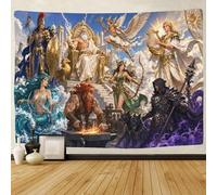 ASDFGHJKLZA Dieux de l'Olympe Impression 3D Tapisserie Pour Chambre Tenture Murale Mythologie grecque Tapisseries Poster Rideau Salon Dortoir 150cmx200cm