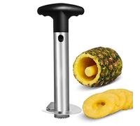 Asdirne Coupe Ananas, Decoupe Ananas avec Lame en Acier Inoxydable de Qualité Alimentaire et Poignée en ABS, Epluche Ananas, 24 CM, Noir