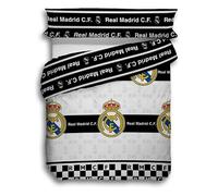 ASDITEX Real Madrid Parure de lit, 50% coton 50% polyester, design du blason du club, pour lits de 90, 105, 135, 150 cm (90)