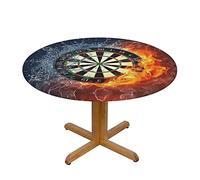 Aseelo Nappe ronde en polyester imperméable facile à nettoyer pour intérieur ou extérieur, pique-nique, jardin, cuisine