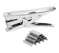 ASelected Agrafeuse Bureau Avec 3000Pcs Agrafes 24/6, Pince Agrapheuse Bureau en Chrome pour les Employés de Bureau, les Etudiants, les Enseignants