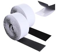 ASelected Bande Velcro autocollante 5 cm - Pour moustiquaires, fenêtres, cadres photo, tapis de voiture - Noir