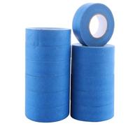 ASelected Lot de 12 rouleaux de ruban de masquage bleu de qualité supérieure (25 mm x 30 m) pour peintres, décorateurs, bricolage, peinture, bureau, maison, travaux manuels et plus encore