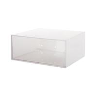 ASelected Organiseur de tiroir de bureau, tiroirs de rangement empilables, boîte de rangement de bureau, en plastique blanc, organiseurs de bureau pour maquillage, bureau, école, maison et salle de