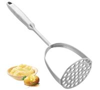 ASelected Presse-purée en acier inoxydable avec long manche - Potato Masher - Passe au lave-vaisselle - Pour purée de pommes de terre - 315 x 80 mm