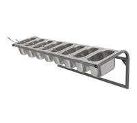 ASerZenith Étagère Murale en Acier Inoxydable avec Ensemble De Cuillères pour Épices, Garnitures À Pizza, Assaisonnements, Ingrédients, Fruits Et Autres Aliments.,A-d