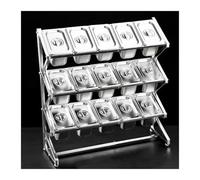 ASerZenith Organisateur À Épices, Étagère Extensible pour Plan De Travail, Distributeur D'Épices pour Le Rangement des Condiments,15 Grids-d