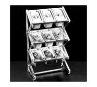 ASerZenith Organisateur À Épices, Étagère Extensible pour Plan De Travail, Distributeur D'Épices pour Le Rangement des Condiments,9 Grids-c