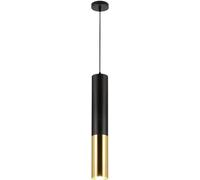 ASerZenith Suspension Industrielle LED Tube Long 12 W, Lampe Cylindrique Noire Moderne, Compatible avec Les Spots Encastrés Au Plafond.,Trichromatic Dimming-60cm