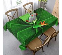 ASFgda Nappe rectangulaire avec imprimé grenouille mignonne 89 x 140 cm, infroissable et lavable pour salle à manger, fête, buffet, mariage