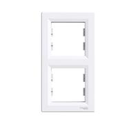 Asfora - Cadre vertical avec 2 cadres Schneider Electric, Blanc