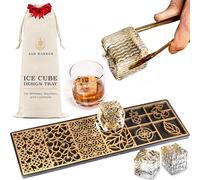 Ash Harbor Bac à glaçons transparent - Moules à glaçons modernes pour bourbon et cocktails en 5 secondes - Moule à glaçons à whisky - Accessoires de barman - Cocktails de glace transparents par Ash