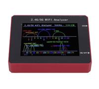 ASHATA Analyseur WiFi écran Couleur TFT 2,4 Pouces | Double bande 2.4G 5G, Scanner de force du Signal, boîtier en alliage d\'aluminium, batterie Rechargeable, portable Compact