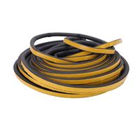 ASHATA Bande D'isolation de Porte Facile à Découper, Joint d'étanchéité en EPDM Durable pour Fenêtres et Portes de Garage, Longueur 15m (BLACK)