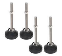 ASHATA Base de Caoutchouc Non Glissante, Pieds de Nivellement Réglables, Jambes de Niveau de Travail Robustes, avec Une Base Circulaire de 50 Mm pour la Machine à Meubles Workbench