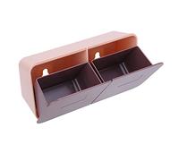 ASHATA Boîte de Maquillage Murale avec Couvercle Rabattable - Organiseur Amovible et Lavable pour Cotons-tiges pour Salle de Bain, Boîte de Rangement Transparente pour Cosmétiques, Support pour (#2)