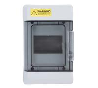 ASHATA Boîte de Protection de Distribution à 4 Voies, Boîte de Disjoncteur Sûre et Durable pour les Applications Intérieures et Extérieures, Plastique ABS Transparent