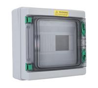 ASHATA Boîte de Protection de Distribution étanche avec Couvercle Transparent pour le Camping et la Construction, Plastique ABS Durable IP66, 8 Circuits